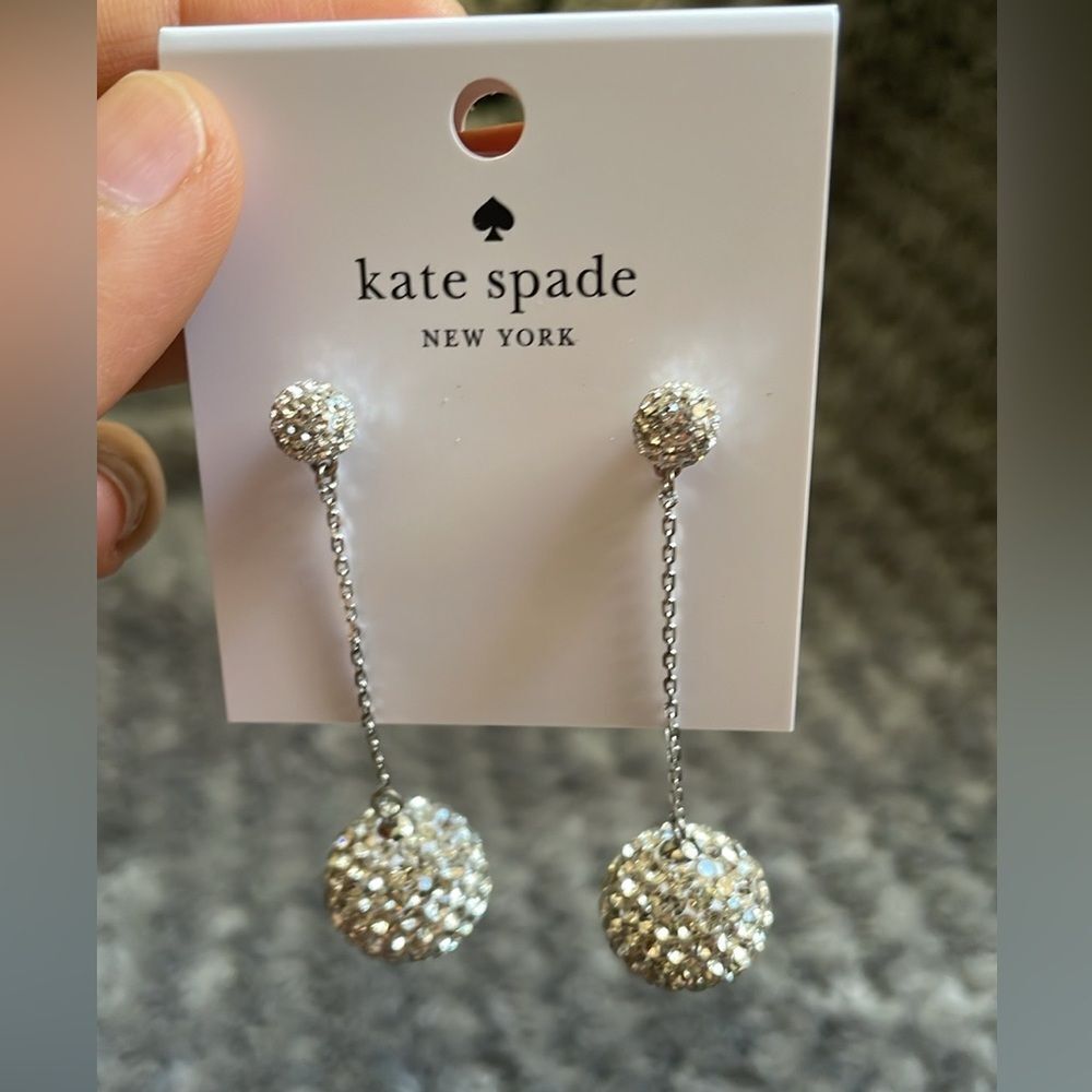 Net Kateāspade silver droop earrings and necklaceāset - Picture 3 of 3